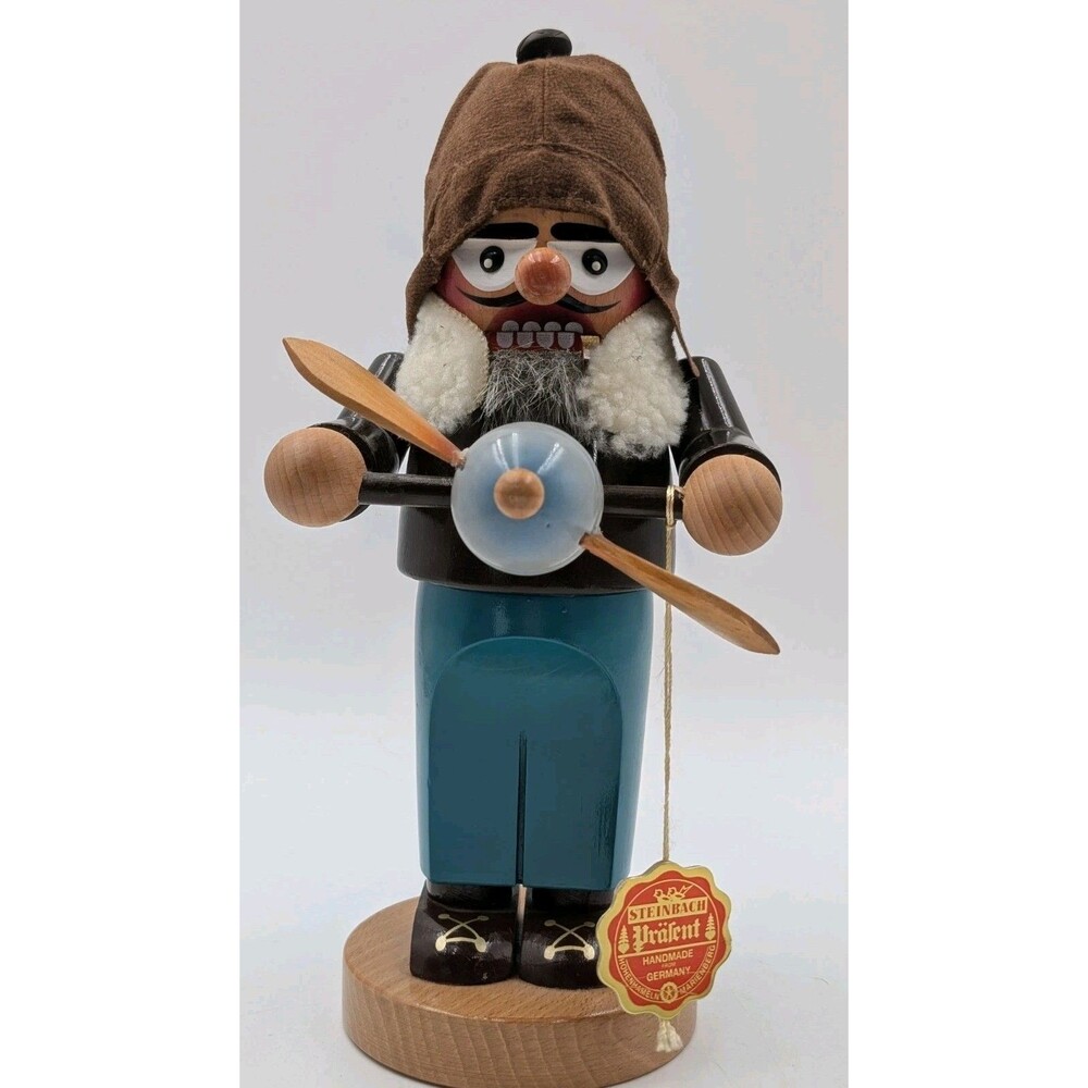 Vintage Steinbach Chubby Aviator Pilot Nutcracker S752 Germany W/ Tags 11"...